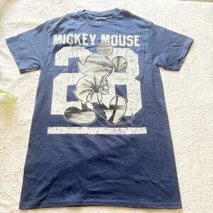 Disney Mickey Mouse Graphic T-Shirt Blue Size S
